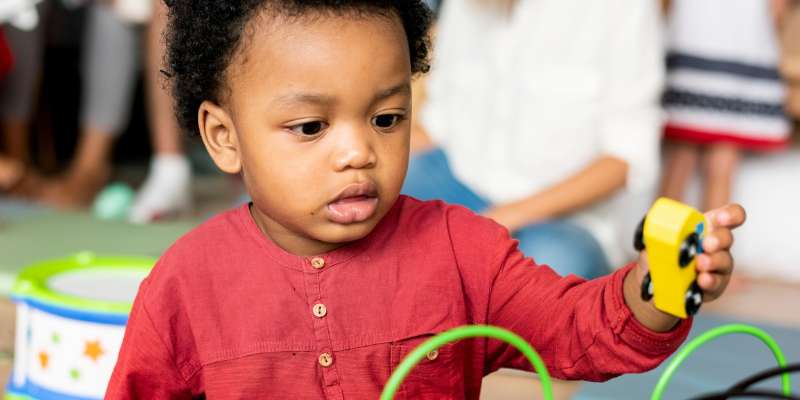 toddler playing