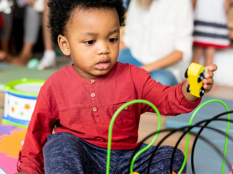 toddler playing